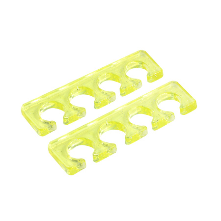 Silicone finger separators (spreaders), yellow, 1 pair