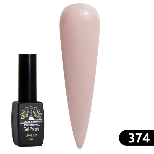 Gel polish BLACK ELITE 374, Global Fashion 8 ml