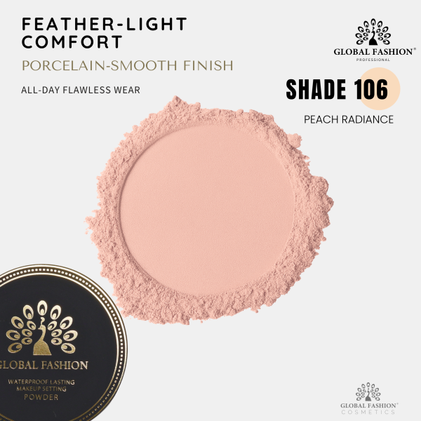 Global Fashion setting powder preview matte waterproof finish بودرة تثبيت مطفية
