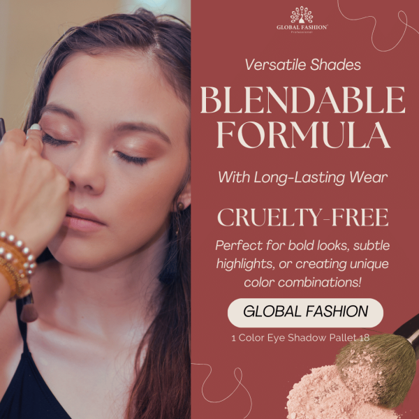 Global Fashion single eyeshadow preview matte shimmer finish ظلال عيون