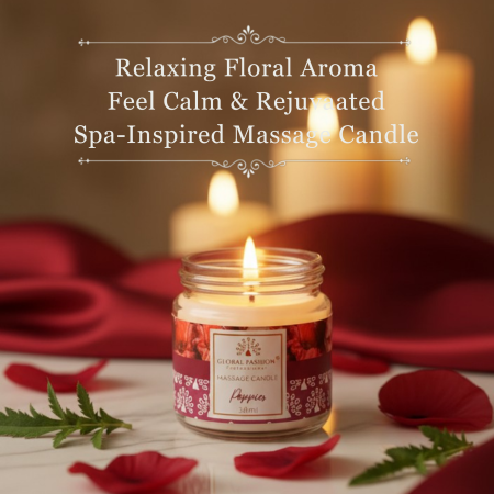 Global Fashion Massage Candle – 30 ml Aromatherapy Spa Candle in 21 Scents