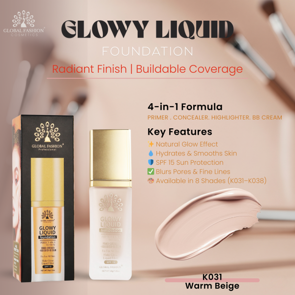 Global Fashion liquid foundation preview dewy glow SPF 15 كريم اساس بلمعة طبيعية