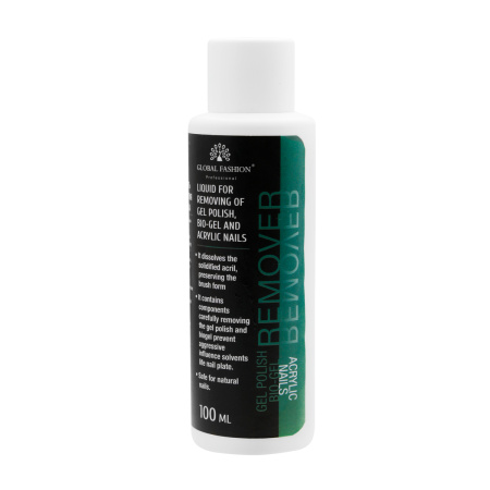 Liquid for removing gel polish Global Fashion, Remover 100 ml