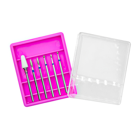 Set of attachments for hardware manicure 07, 6 pcs 9-8