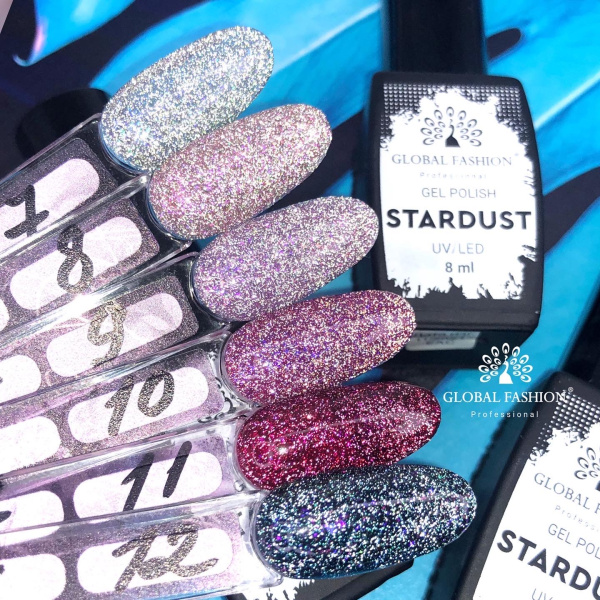 Stardust Glitter Gel Polish – 8 ml Shade 11 – Holographic Shine
