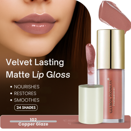 Global Fashion lip gloss close up high pigment texture جلوس شفاه لقطة مقربة