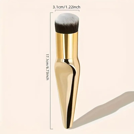 Rose Gold Foundation, Concealer, Powder, Blush and Eyeshadow Brush Close Up - High Density Synthetic Vegan Bristles | فرش مكياج احترافية شعيرات ناعمة