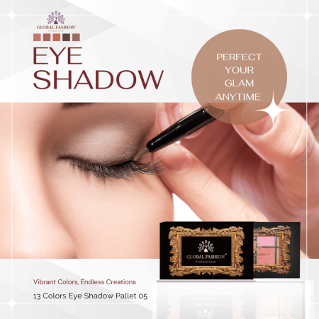 Global Fashion eyeshadow palette close up high pigment texture ظلال عيون لقطة مقربة
