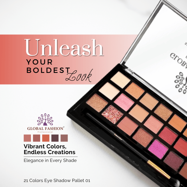 Global Fashion eyeshadow palette preview matte shimmer finish باليت ظلال عيون
