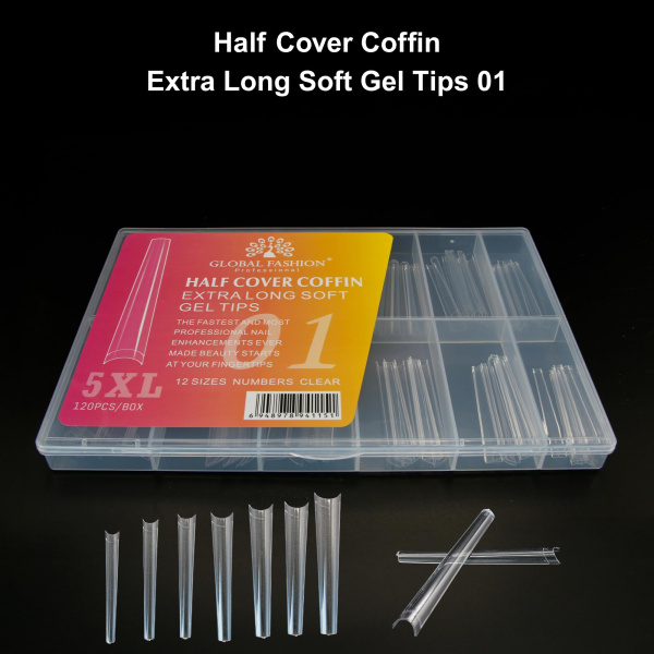 Half Cover Gel Tips 120pcs – Clear Nail Extensions | Coffin Nail Extension Tips Gel Forms Kit | اطراف اظافر
Half Cover Gel Tips 120pcs – Clear Nail Extensions | Coffin Dual Nail Forms Reusable Extensions | اظافر صناعية