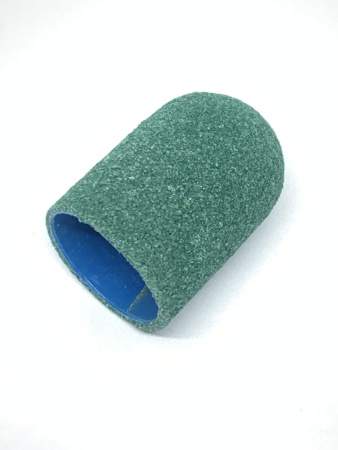 Pedicure abrasive caps, 16*25 mm, #120, green 1 pc.