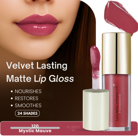 Global Fashion lip gloss close up high pigment texture جلوس شفاه لقطة مقربة