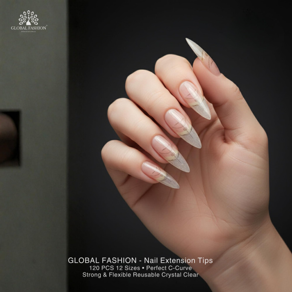 Nail Extension Tips 120pcs – Clear Dual Forms | Stiletto Nail Extension Tips Gel Forms Kit | اطراف اظافر
Nail Extension Tips 120pcs – Clear Dual Forms | Stiletto Dual Nail Forms Reusable Extensions | اظافر صناعية