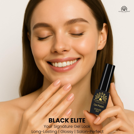 Black Elite Gel Nail Polish Set 6x8ml – UV/LED | Electric Daisy Gel Nail Polish Close View High Shine | طلاء اظافر جل
Black Elite Gel Nail Polish Set 6x8ml – UV/LED | Electric Daisy Nail Gel Set Detailed View Long Lasting | مناكير جل
