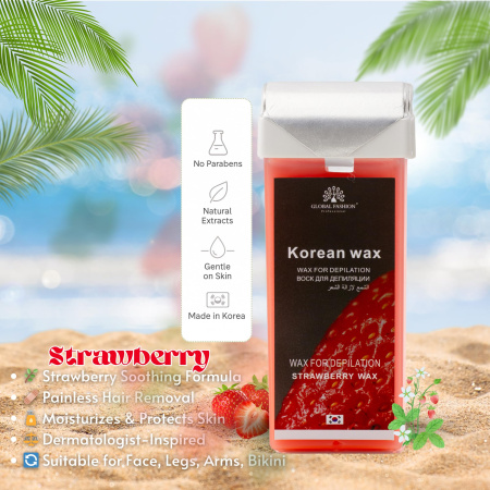 Roll-On Wax Cartridge 100ml – Hair Removal | Strawberry Wax Cartridge Close View Hair Removal | شمع رول
Roll-On Wax Cartridge 100ml – Hair Removal | Strawberry Paraffin Wax Detailed View Skin Care | شمع بارافين