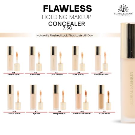 Global Fashion concealer close up silky matte waterproof finish كونسيلر مطفي لقطة مقربة