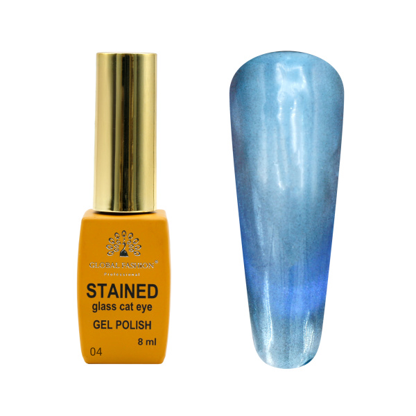 Gel polish cat eye stained glass 8 ml, Glass cat eyes 04