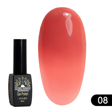 Gel polish thermo from Global Fashion 08, 8 ml