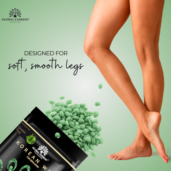 Global Fashion Korean Hard Wax GREEN TEA 1000g professional hair removal wax