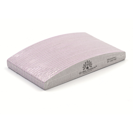Global Fashion Nail File 100/180 – Professional Emery Board for Acrylic & Gel
