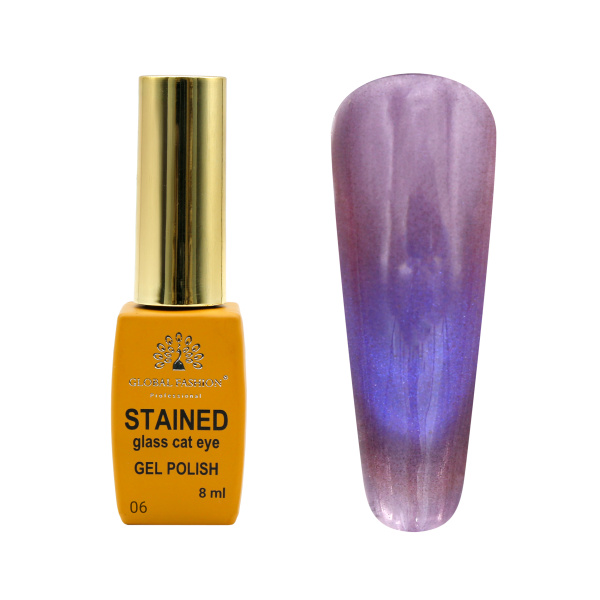 Gel polish cat eye stained glass 8 ml, Glass cat eyes 06