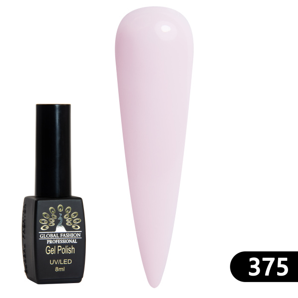 Gel polish BLACK ELITE 375, Global Fashion 8 ml