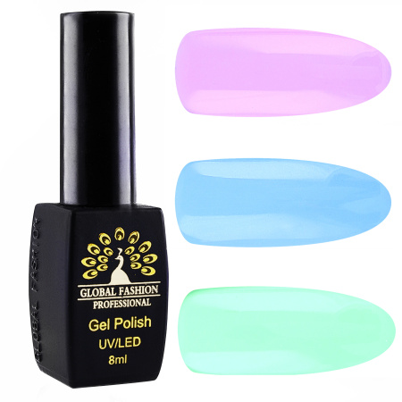 Set of gel polishes Black Elite \"Pastel spring - Gentle spring\", 3 shades