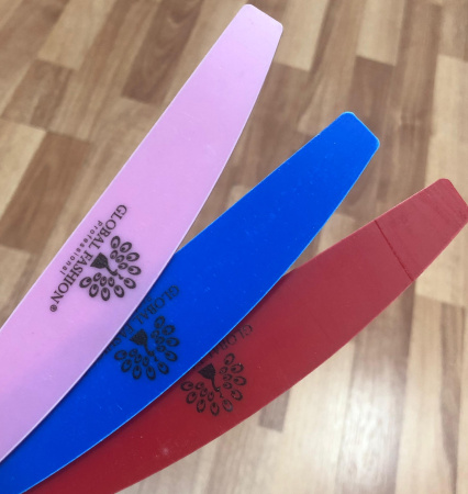 Plastic base for replaceable files, moon, assorted colors