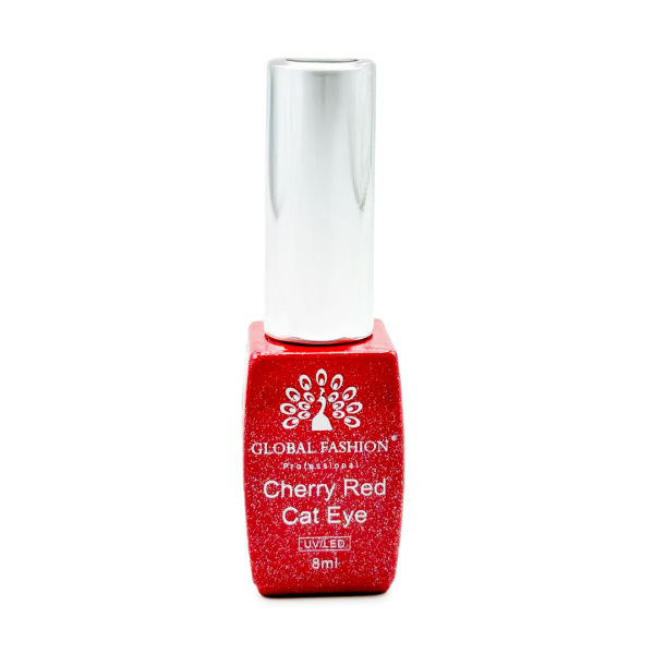 Cherry Red Cat Eye Gel Polish,Red Magnetic Cat Eye Gel,UV LED Cherry Red Cat Eye Gel Polish,Long-Lasting Red Cat Eye Nail Gel,جل أظافر عين القطة الأحمر الكرز,جل عين القطة الأحمر المغناطيسي,طلاء جل عين القطة الأحمر UV LED,جل أظافر عين القطة الأحمر طويل الأمد
