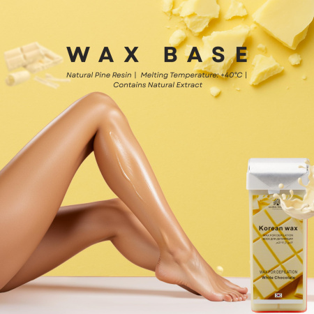 Roll-On Wax Cartridge 100ml – Hair Removal | White Chocolate Wax Cartridge Close View Hair Removal | شمع رول
Roll-On Wax Cartridge 100ml – Hair Removal | White Chocolate Paraffin Wax Detailed View Skin Care | شمع بارافين