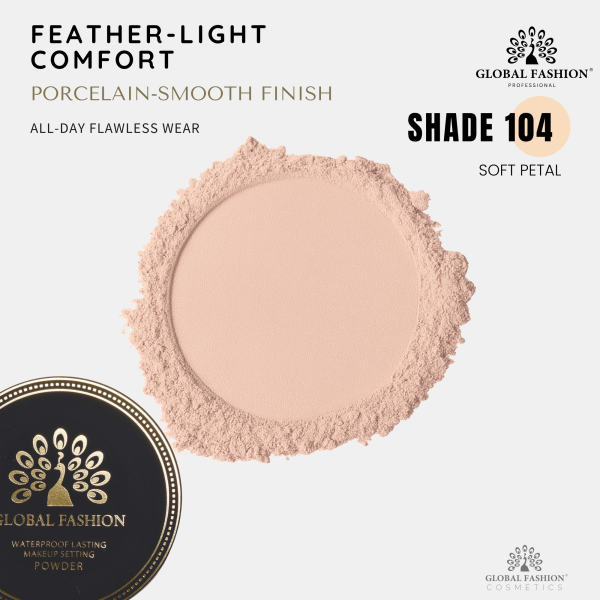 Global Fashion setting powder preview matte waterproof finish بودرة تثبيت مطفية
