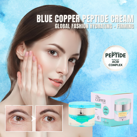 Blue Copper Peptide Face Cream 30g Face Cream Close Up - Hydrating Anti Aging Skincare Treatment | كريم وجه صورة مقربة