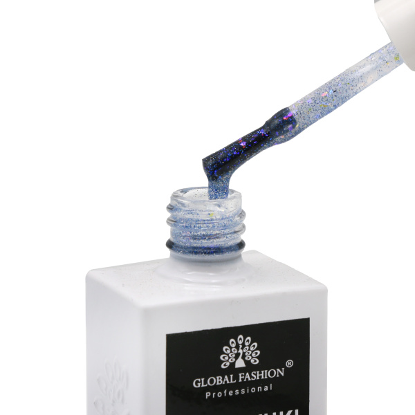 Global Fashion Disco Yuki Top Coat 15ml, No Wipe Gel Polish Top, Nail Glossy Coat, Top Coat for Gel Nails, جل جلوبال فاشن ديسكو يوكي توب كوت
