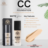 Global Fashion CC foundation close up matte lightweight finish كريم اساس سي سي لقطة مقربة