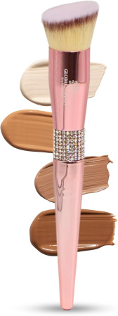 Rose Gold Foundation, Concealer, Powder, Blush and Eyeshadow Brush Close Up - High Density Synthetic Vegan Bristles | فرش مكياج احترافية شعيرات ناعمة