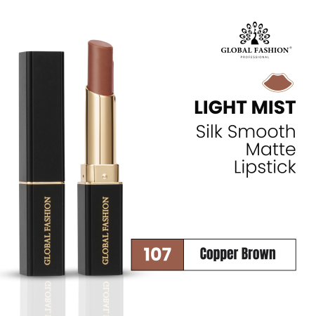 Global Fashion Long-Lasting Matte Lipstick (107, 3.5 g) matte lipstick shade 107 smooth finish long wear 3.5g