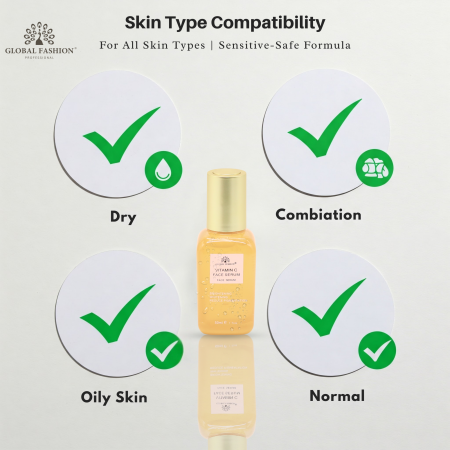 Vitamin C Face Serum 50ml – Brightening Serum Close Up - Hydrating Anti Aging Facial Treatment | سيروم للوجه صورة مقربة