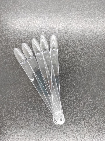 Paint palette on a ring, oval shape, transparent, 50 pcs