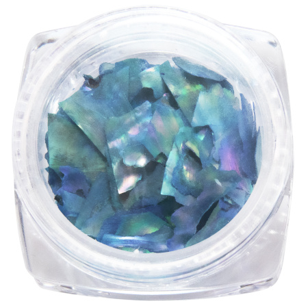 Nail decor, small shells, blue, 1 pc