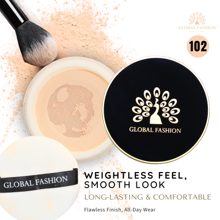 Loose powder close up matte shine control finish بودرة سائبة لقطة مقربة