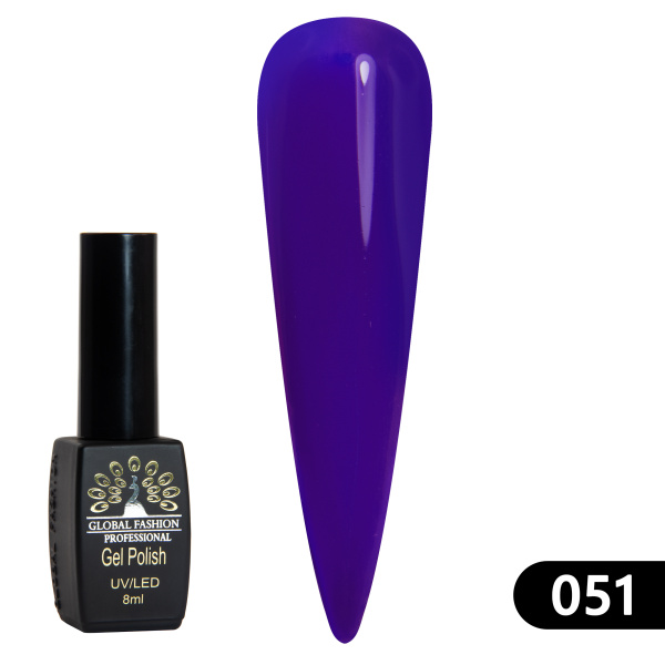 Gel polish BLACK ELITE 051, Global Fashion 8 ml