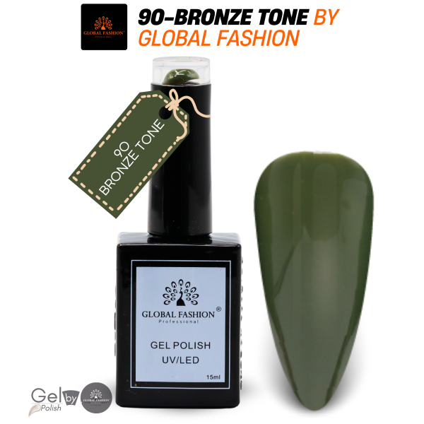 Pastel Petals Nail Polish 15ml UV LED | 90-Bronze Tone 1p Pastel Gel Nail Polish Bottle 15ml - UV LED Soak Off Nail Color UAE GCC | طلاء أظافر جل باستيل