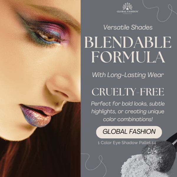 Global Fashion single eyeshadow preview matte shimmer finish ظلال عيون