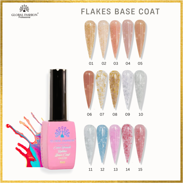 Chrome Flake Nail Base 8ml – Semi-Transparent Foil | Preview
قاعدة أظافر كروم فليك 8 مل – تأثير رقائق شفاف | عرض مسبق
