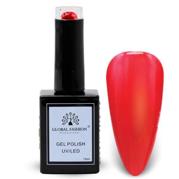 Red Rendezvous Nail Polish 15ml UV LED | 5-Poppy Power 1p Red Gel Nail Polish Bottle 15ml - UV LED Soak Off Nail Color UAE GCC | طلاء أظافر جل أحمر