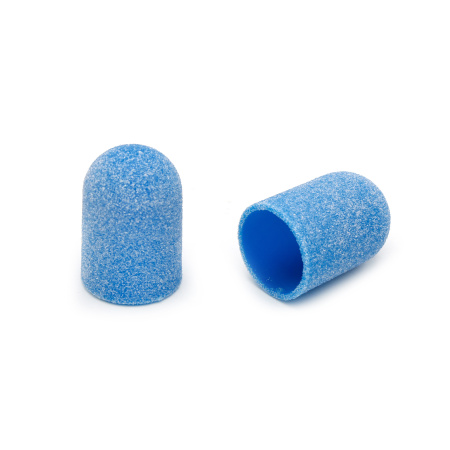 Pedicure abrasive caps, 16*25 mm, #100, blue 1 pc.