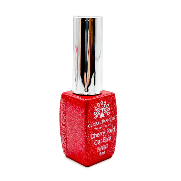 Cherry Red Cat Eye Gel Polish,Red Magnetic Cat Eye Gel,UV LED Cherry Red Cat Eye Gel Polish,Long-Lasting Red Cat Eye Nail Gel,جل أظافر عين القطة الأحمر الكرز,جل عين القطة الأحمر المغناطيسي,طلاء جل عين القطة الأحمر UV LED,جل أظافر عين القطة الأحمر طويل الأمد
