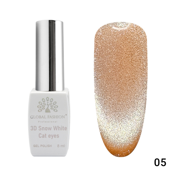 Gel polish cat eye 3D Snow White 05