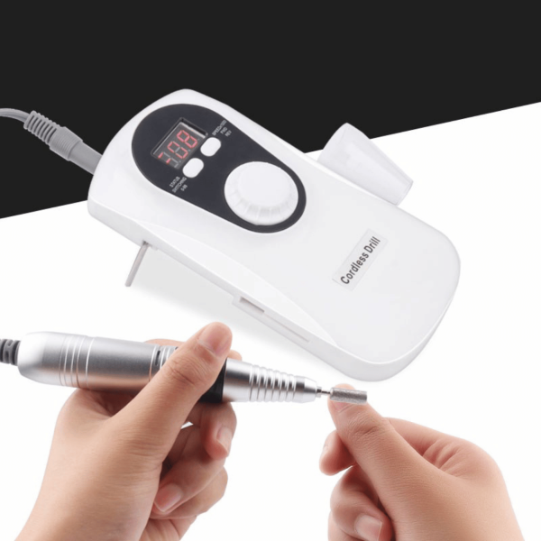 CJ-DM001 Nail Drill Kit 30000 RPM Electric | White Cordless Nail Drill 30000 RPM LCD Electric Nail File UAE GCC | جهاز أظافر
