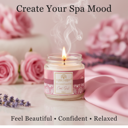 Global Fashion Massage Candle – 30 ml Aromatherapy Spa Candle in 21 Scents